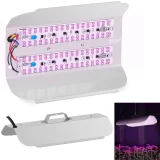 Lampa punog spektra za rast biljaka 25 x 17 cm 136 LED dioda 100 W srebrna