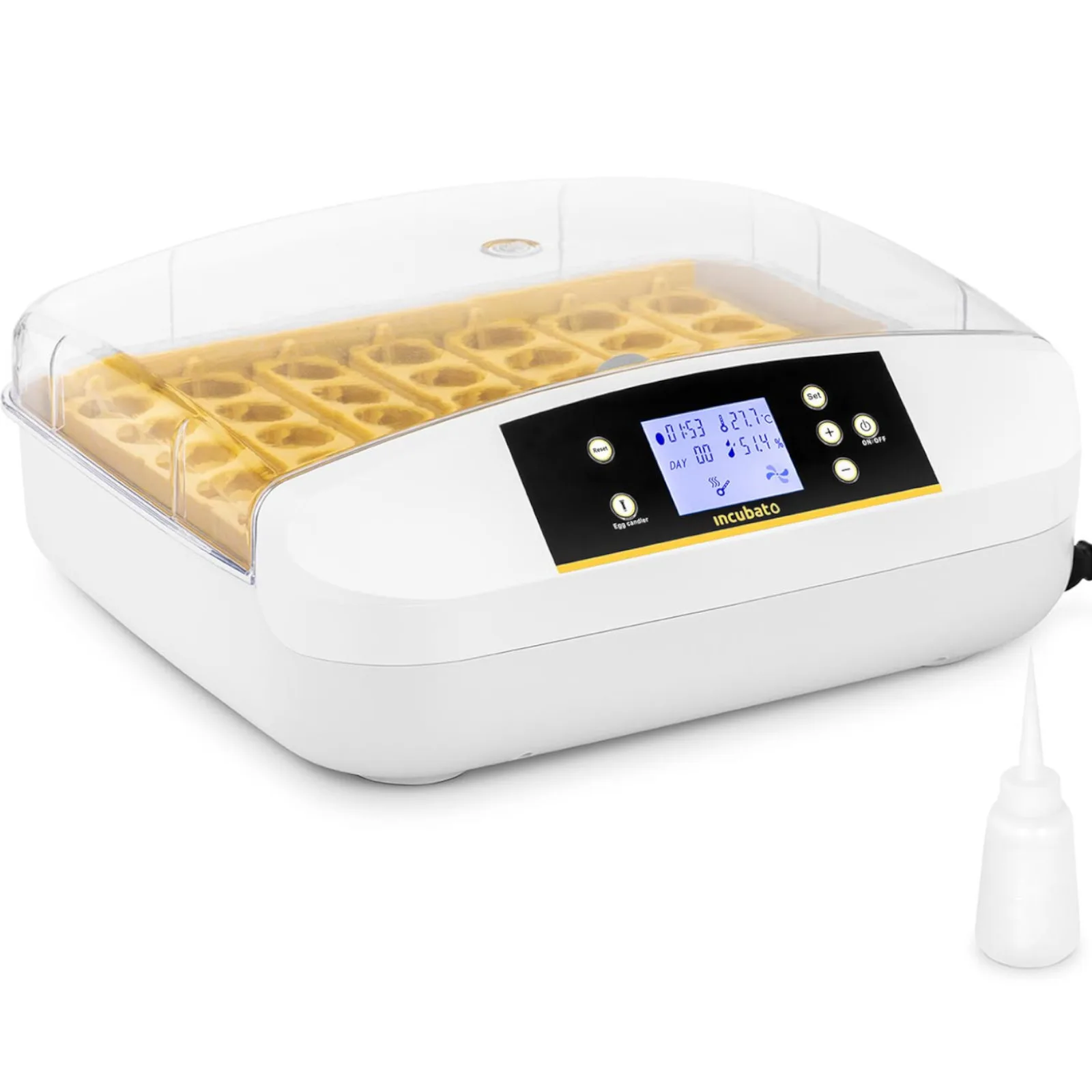 Keltetőgép/keltető akár 42 csirke tojáshoz, 90 W + ovoszkóp 2