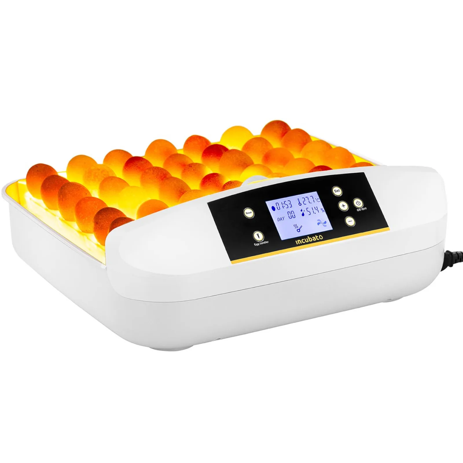 Keltetőgép/keltető akár 42 csirke tojáshoz, 90 W + ovoszkóp 6