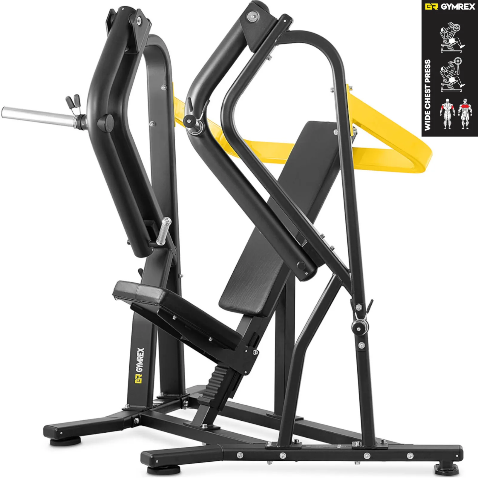 WIDE CHEST PRESS szabad súlyos gép mellkas- és karizom edzéshez