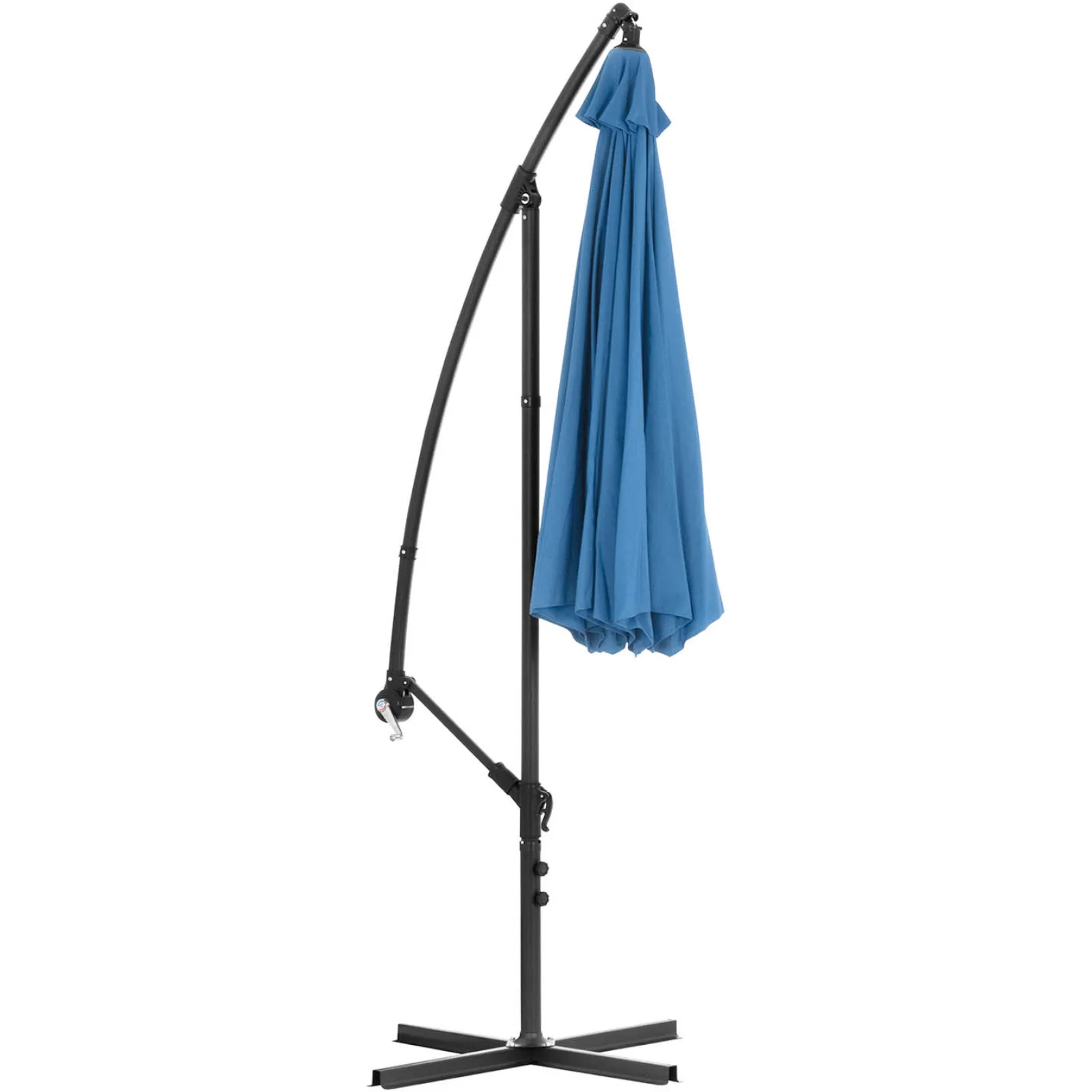 Kerek, dönthető kerti napernyő, 300 cm átmérőjű, kék 7