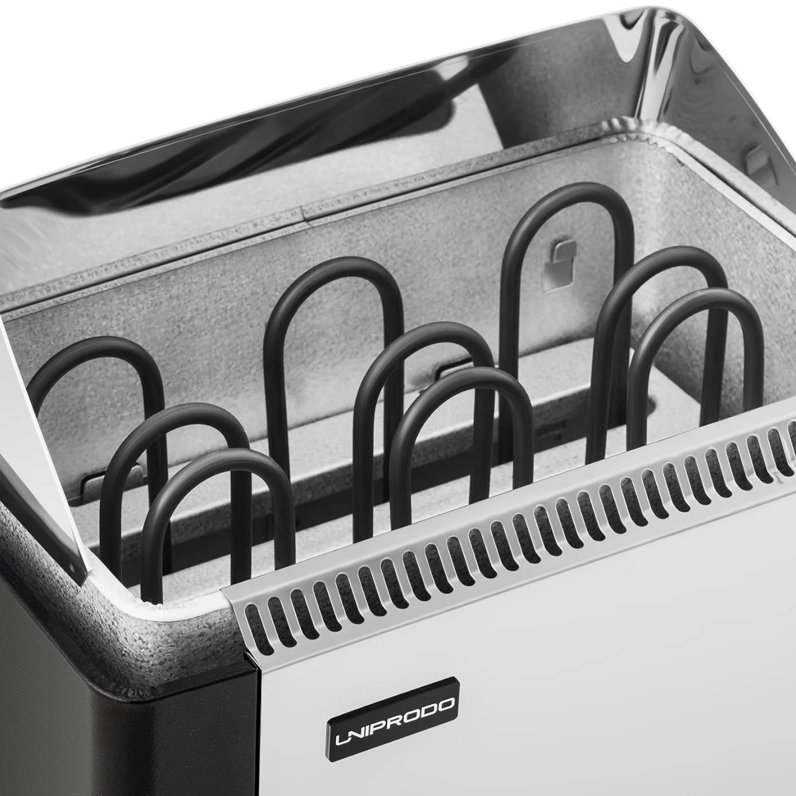 Încălzitor electric pentru saună cu comandă încorporată, 3-6 m³ până la 110 °C, 400 V, 4,5 kW, argintiu-negru 6