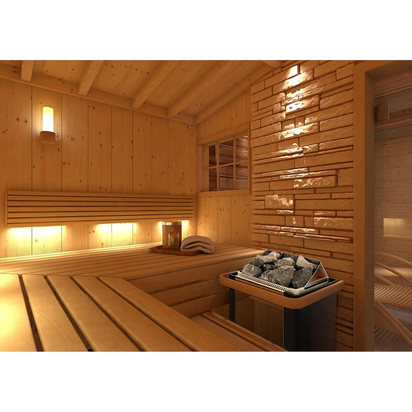 Electric sauna heater with built-in control, 5–9 m³, up to 110°C, 400 V, 6 kW 5