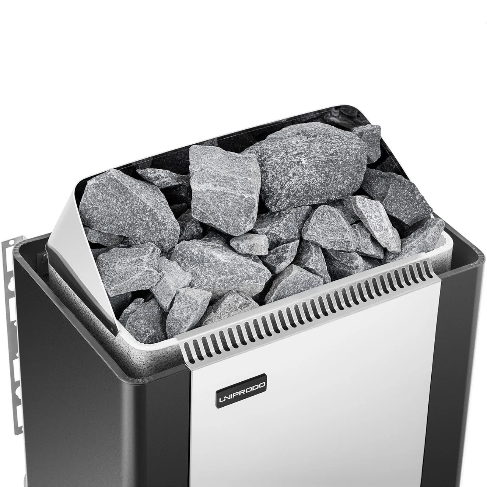 Elektrický ohrievač do sauny s integrovaným ovládaním, 9–13 m³, do 110 °C, 400 V, 9 kW, strieborná-čierna 3
