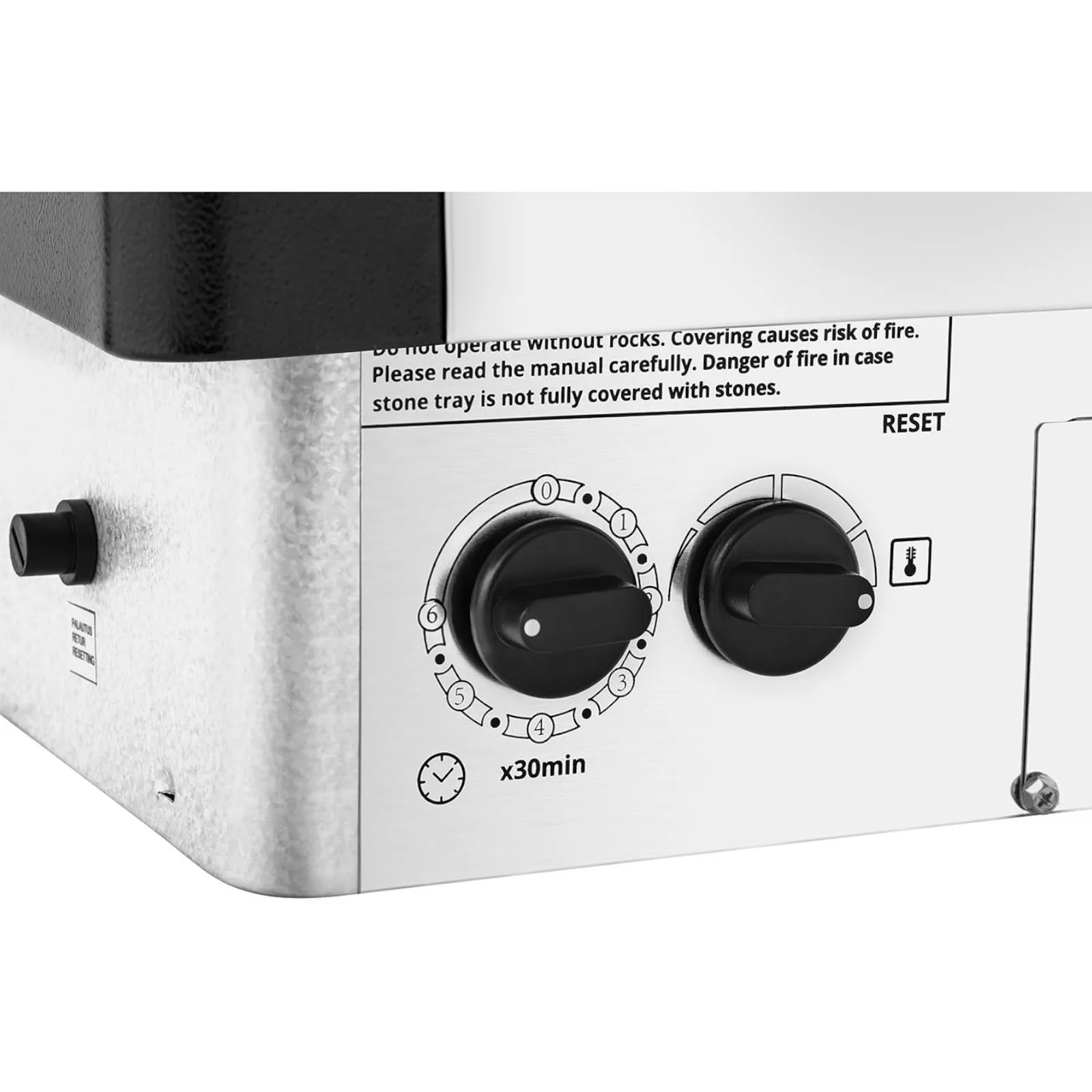 Elektrický ohrievač do sauny s integrovaným ovládaním, 9–13 m³, do 110 °C, 400 V, 9 kW, strieborná-čierna 4