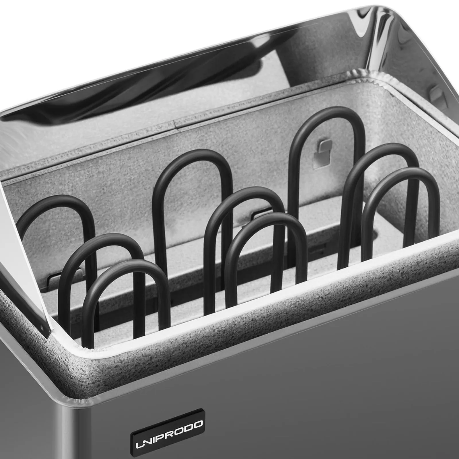 Electric sauna heater 3-6 m³ up to 110°C 400 V 4.5 kW black and silver 3