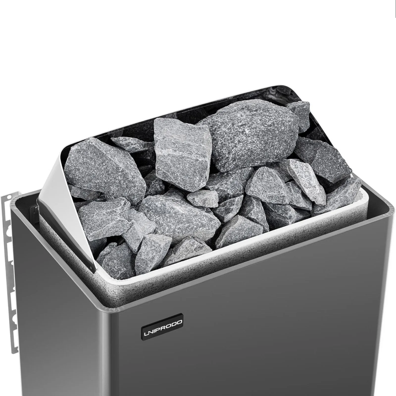 Elektromos szaunafűtő 8–12 m³, 110 °C-ig, 400 V, 8 kW, fekete és ezüst 3
