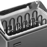 Elektromos szaunafűtő 8–12 m³, 110 °C-ig, 400 V, 8 kW, fekete és ezüst 4