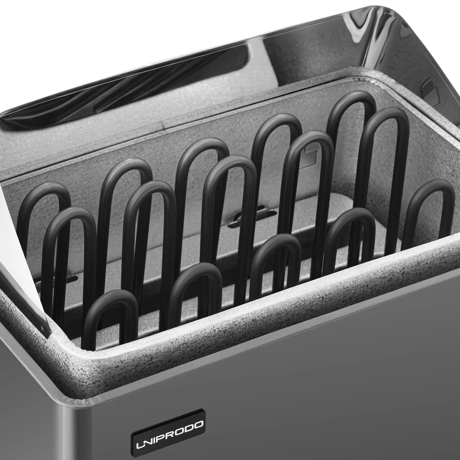 Încălzitor electric pentru saună 9-13 m³ până la 110 °C 400 V 9 kW negru și argintiu 4