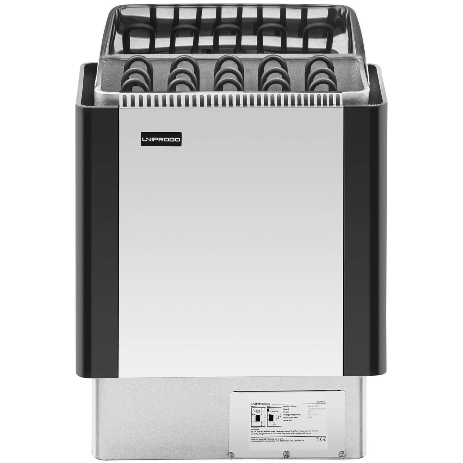 Electric sauna heater 8-12 m³ up to 110°C 400 V 8 kW 6