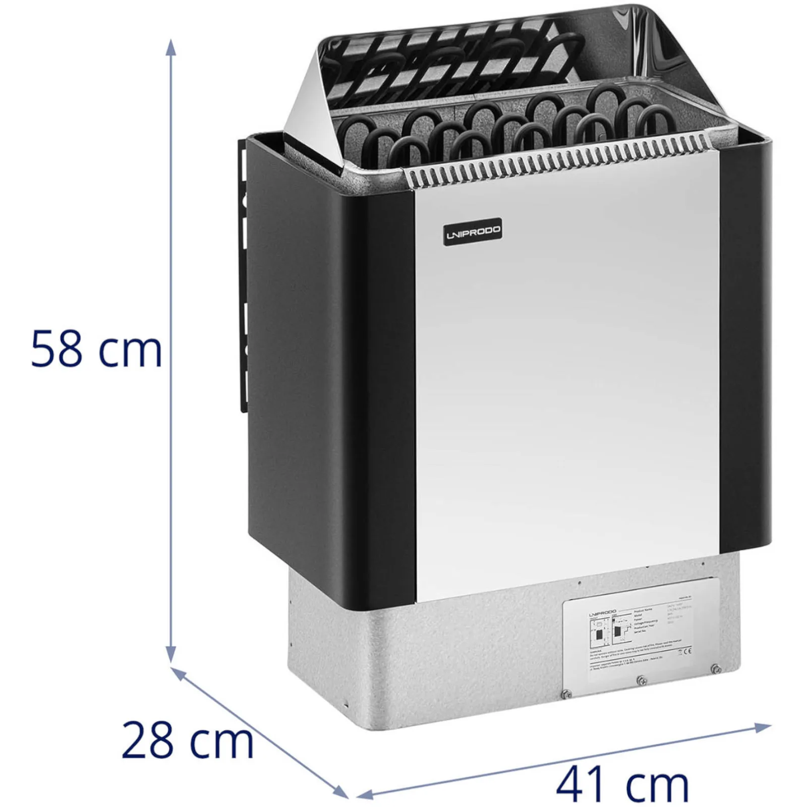 Electric sauna heater 8-12 m³ up to 110°C 400 V 8 kW 8