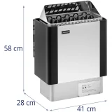 Încălzitor electric pentru saună 8-12 m³ până la 110 °C 400 V 8 kW 8