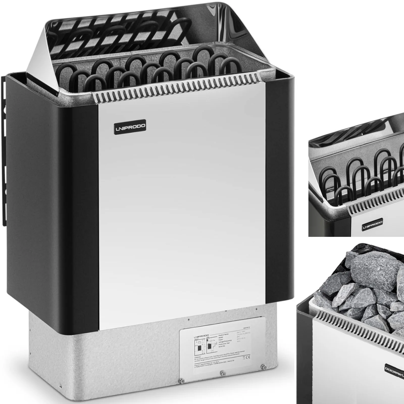 Elektromos szaunafűtő 8–12 m³, 110 °C-ig, 400 V, 8 kW