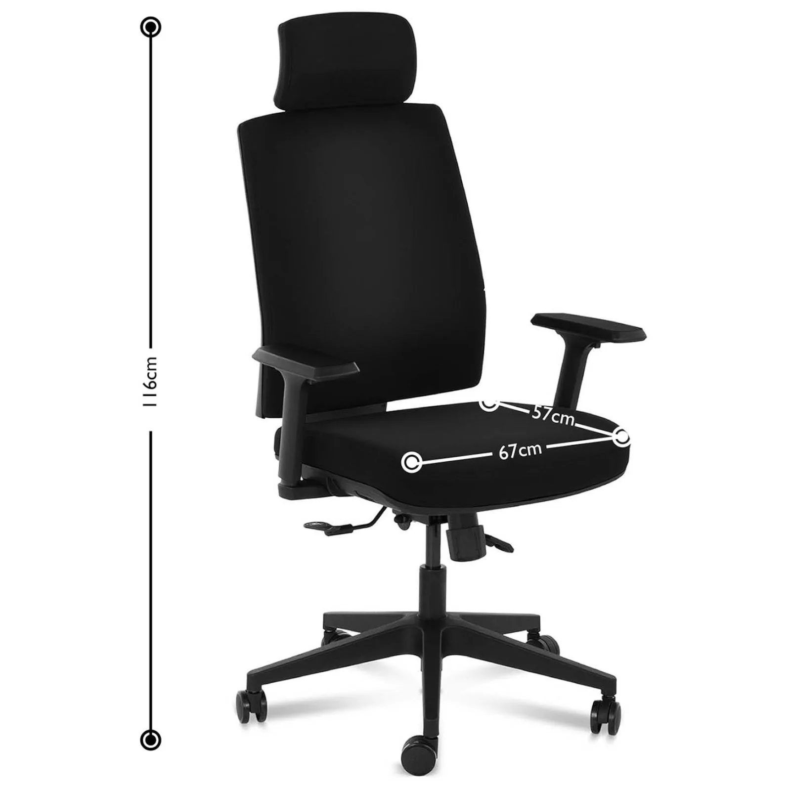 Ergonómikus, forgó irodai szék fejtámlával, max. 200 kg 8