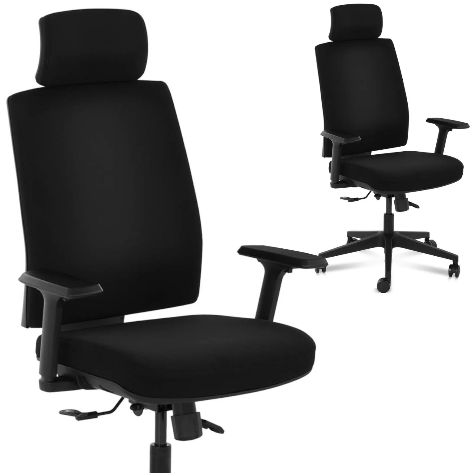 Ergonómikus, forgó irodai szék fejtámlával, max. 200 kg
