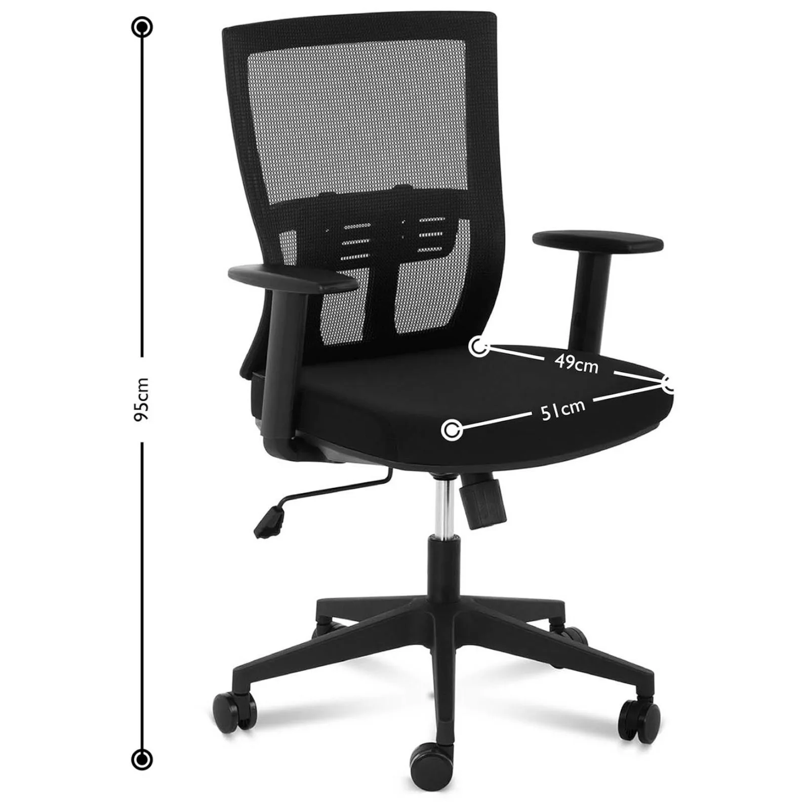 Ergonomska uredska stolica s mrežastim naslonom i lumbalnom potporom, max. 150 kg 8