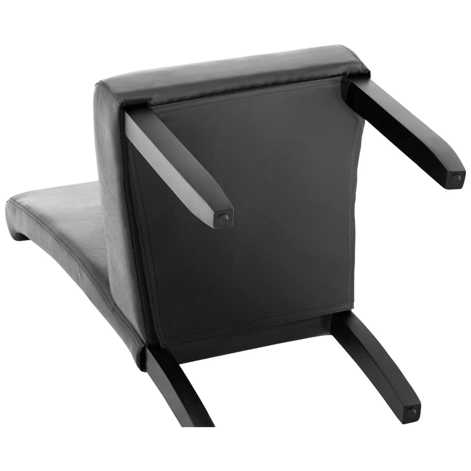 Kárpitozott étkező- és nappali szék, ECO-LEATHER, 2 db. FEKETE
