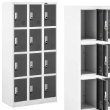 Dulap metalic cu încuietoare pentru sala de pauză, 12 compartimente