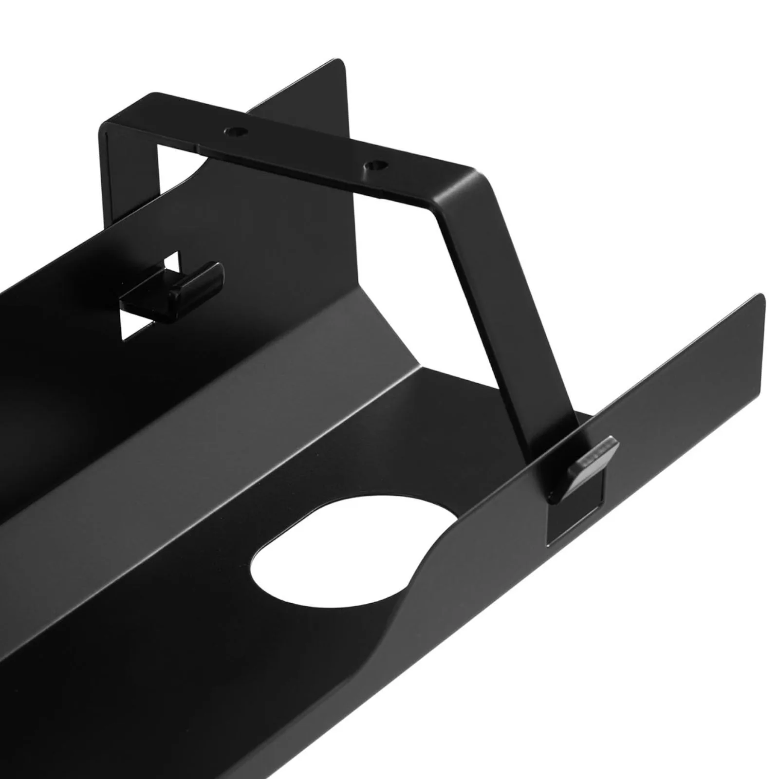 Raft organizator de cabluri sub birou 600x135x108 mm NEGRU 3