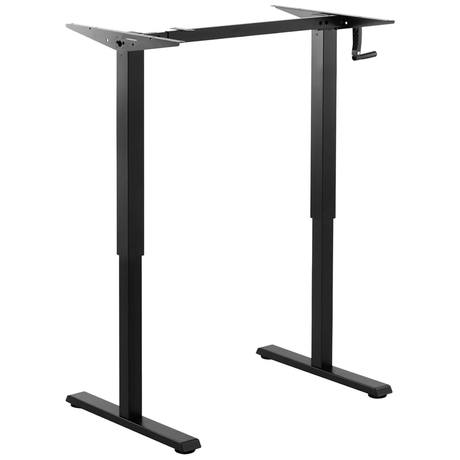 Cadru de birou reglabil manual cu manivelă, înălțime 73–124 cm, max. 70 kg, NEGRU 4