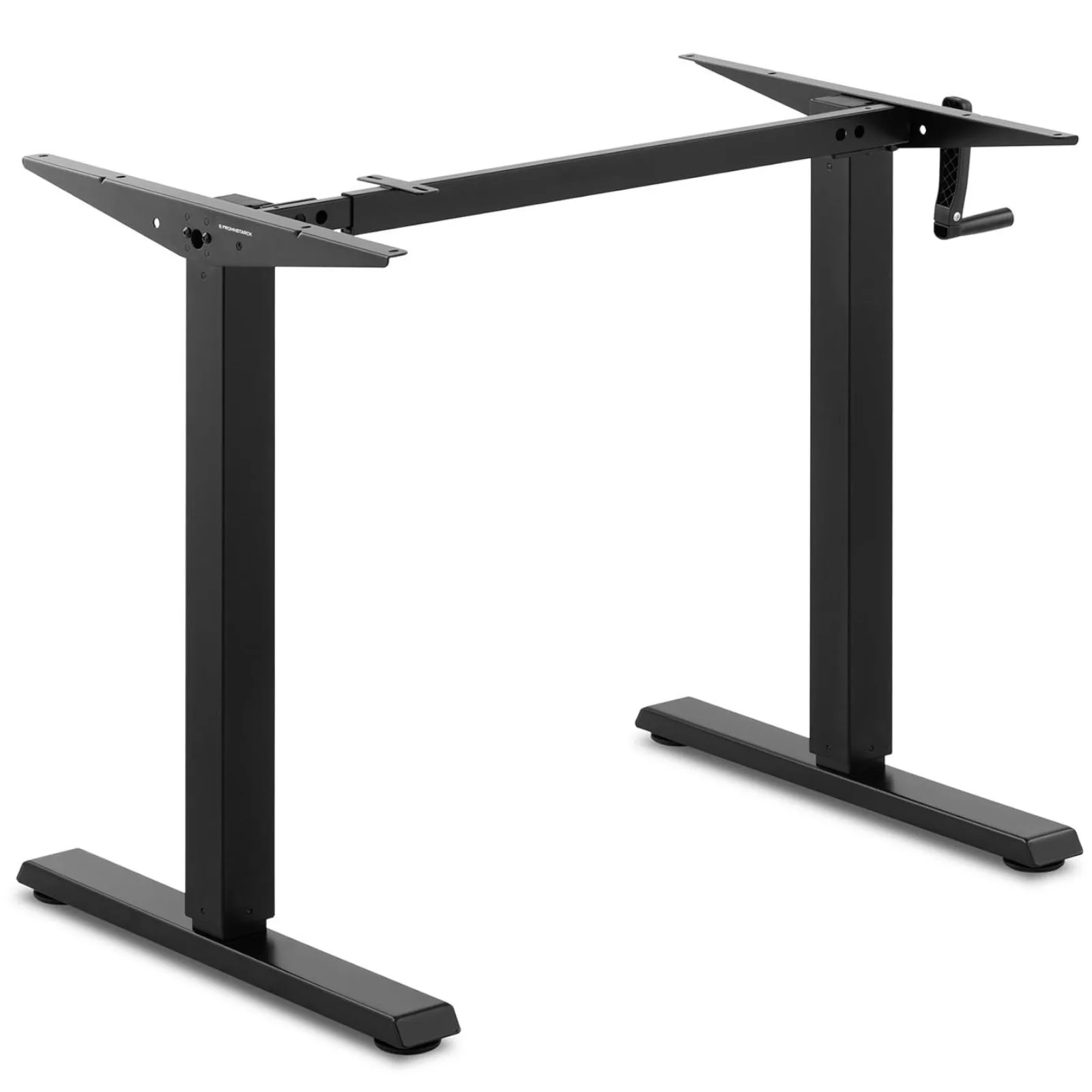 Kézi állítású íróasztal-váz hajtókarral, magasság 73–124 cm, max. 70 kg, FEKETE