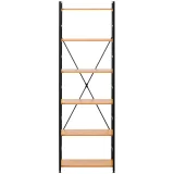 Industrijska polica za knjige u loft stilu, max. 150 kg, 6 polica 5