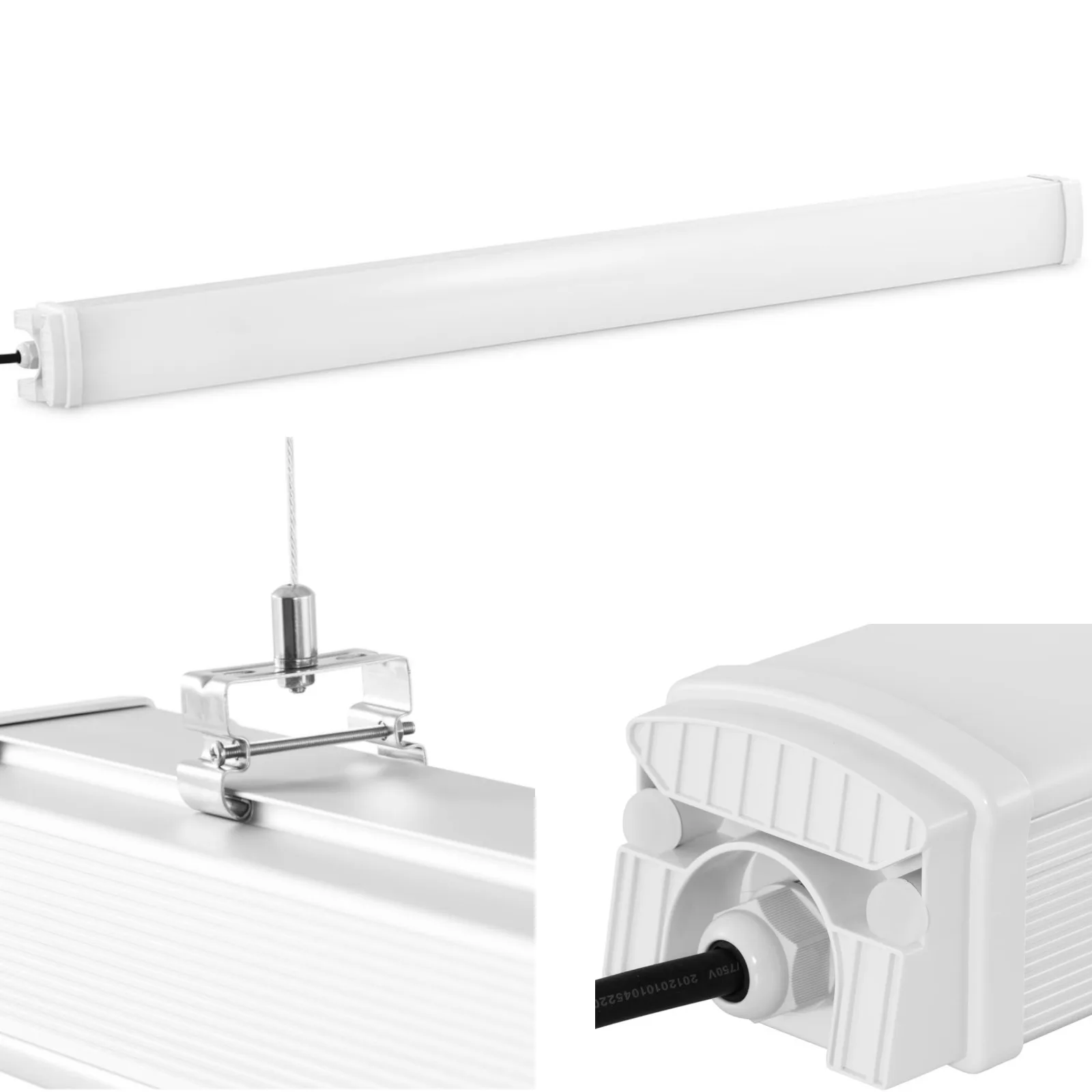 Vízálló, hermetikusan lezárt LED-es lámpatest baromfiistállók tárolóhelyiségeihez, IP65, 4400 lm, 120 cm, 40 W