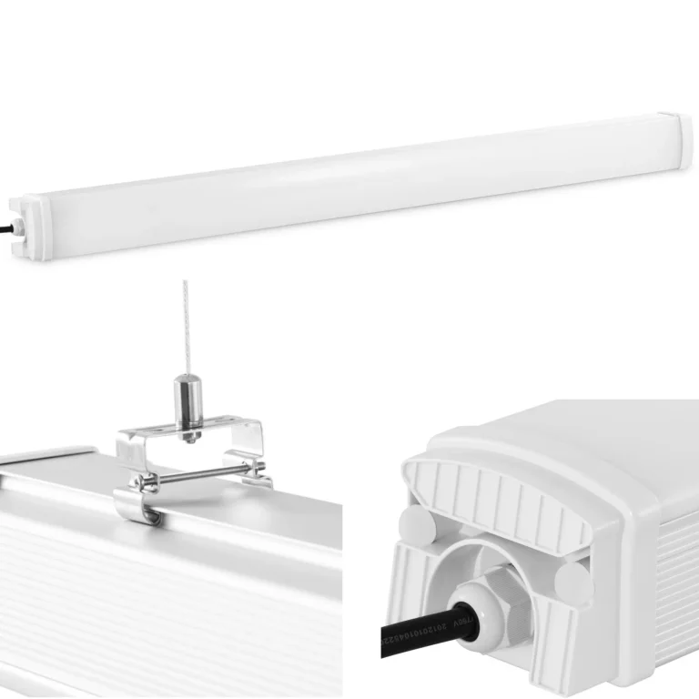 Vízálló, hermetikusan lezárt LED-es lámpatest baromfiistállók tárolóhelyiségeihez, IP65, 4400 lm, 120 cm, 40 W