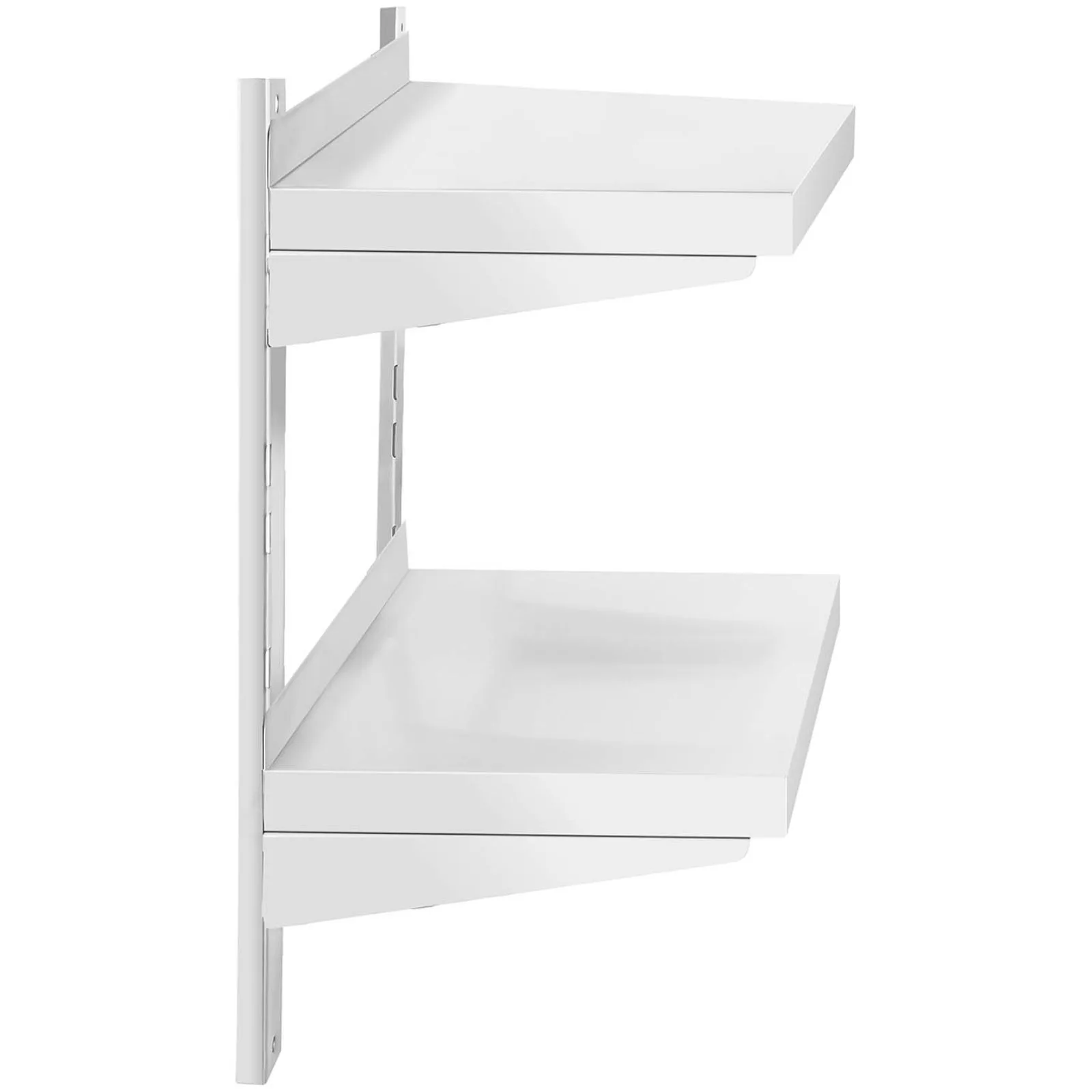 Półka ścienna wisząca gastronomiczna podwójna z regulacją STAL 60 x 30 cm 3