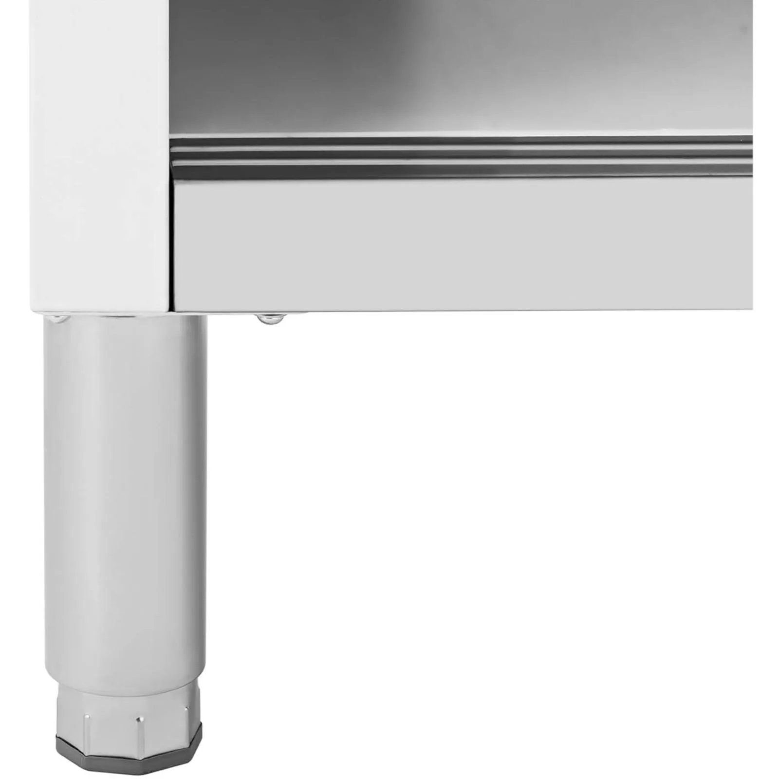 Catering-Tisch mit Schrank und Schiebetüren, STAHL, 100 x 50 cm, bis zu 330 kg 4