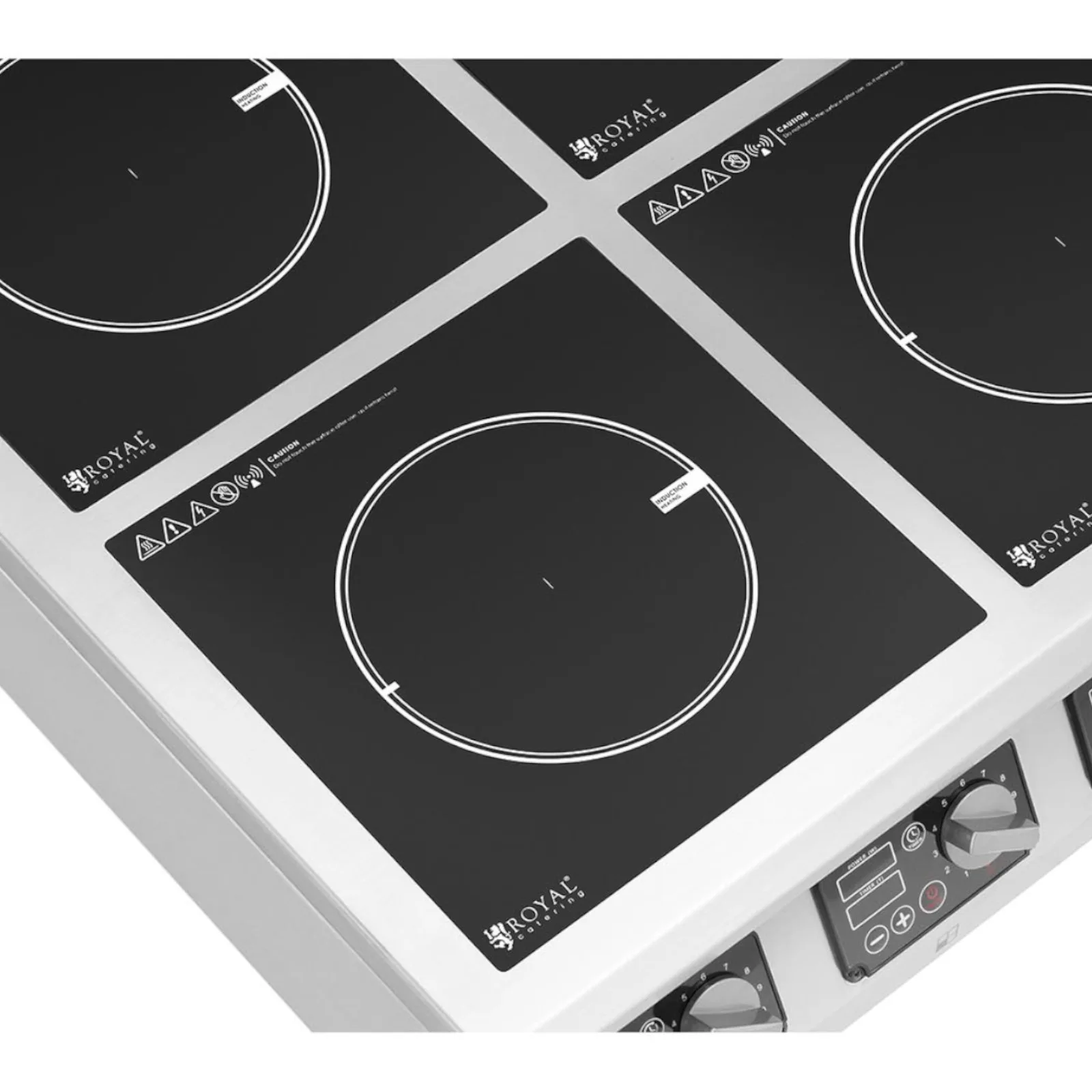 4-burner induction cooktop with timer, 400 V, 4 x 3500 W 4