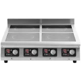 Indukcijska ploča za kuhanje s 4 plamenika i tajmerom, 400 V, 4 x 3500 W 5