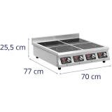 Indukcijska ploča za kuhanje s 4 plamenika i tajmerom, 400 V, 4 x 3500 W 6
