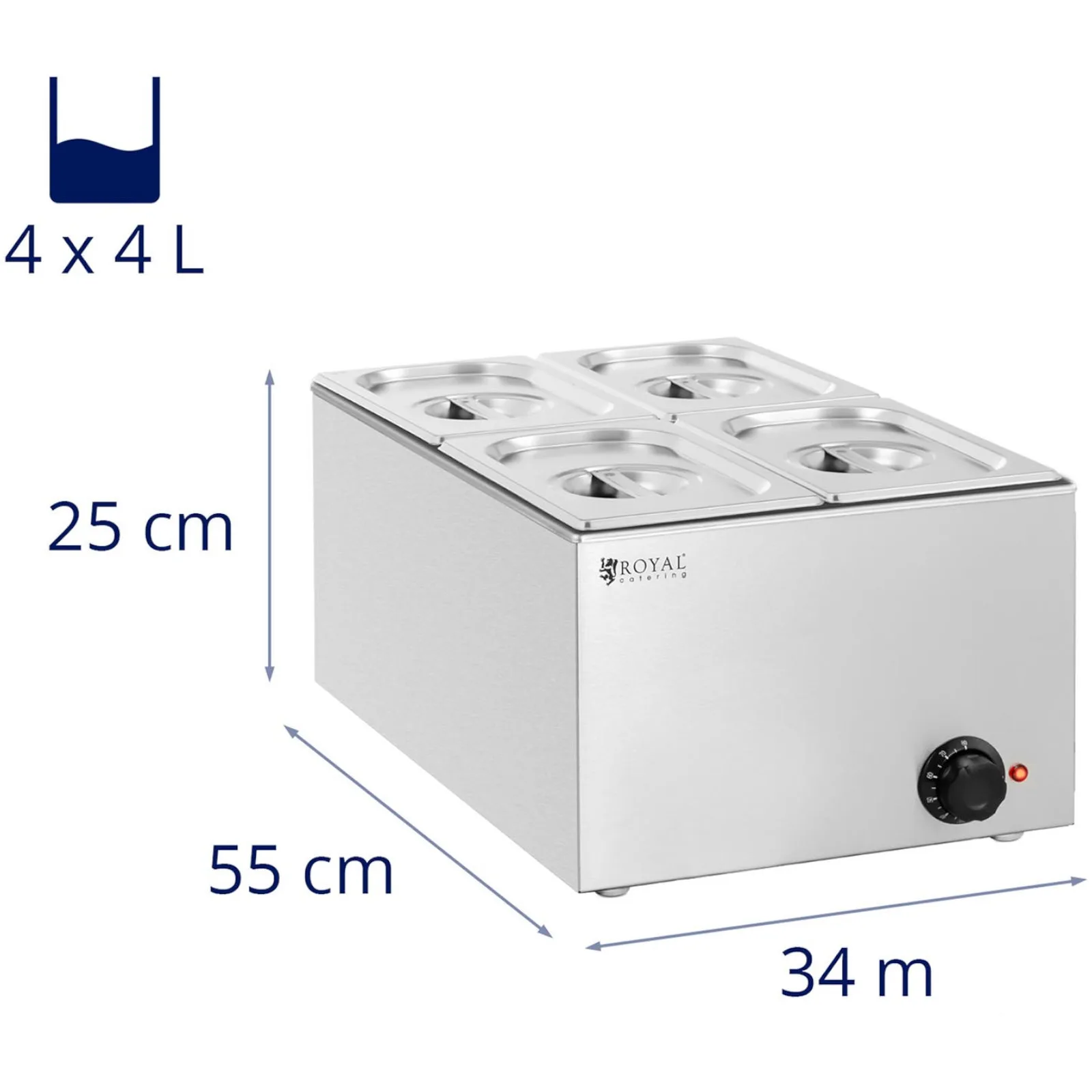 Bemar podgrzewacz elektryczny 4 x GN 1/4 640 W 7