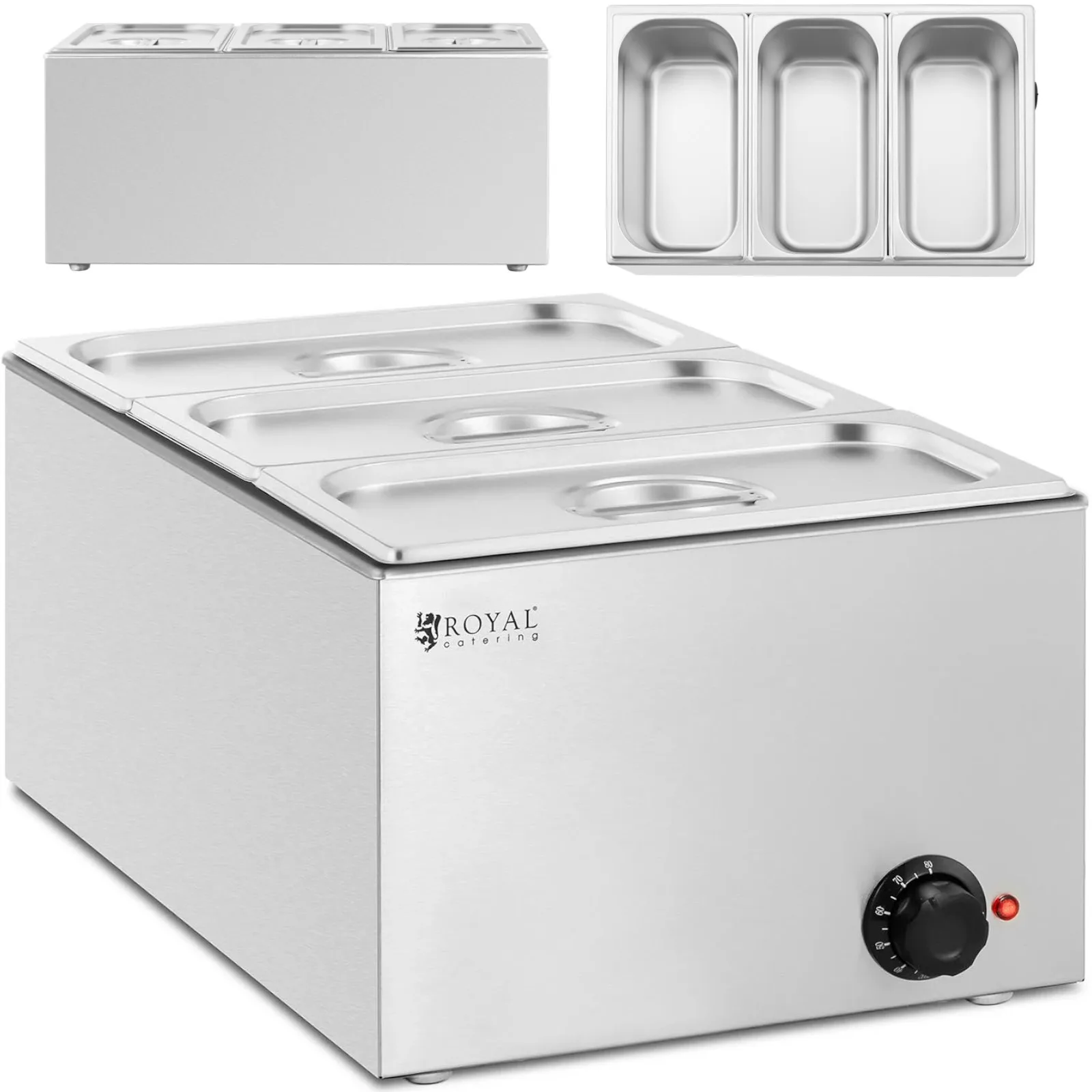 Bemar elektromos melegítő 3 x GN 1/3 640 W