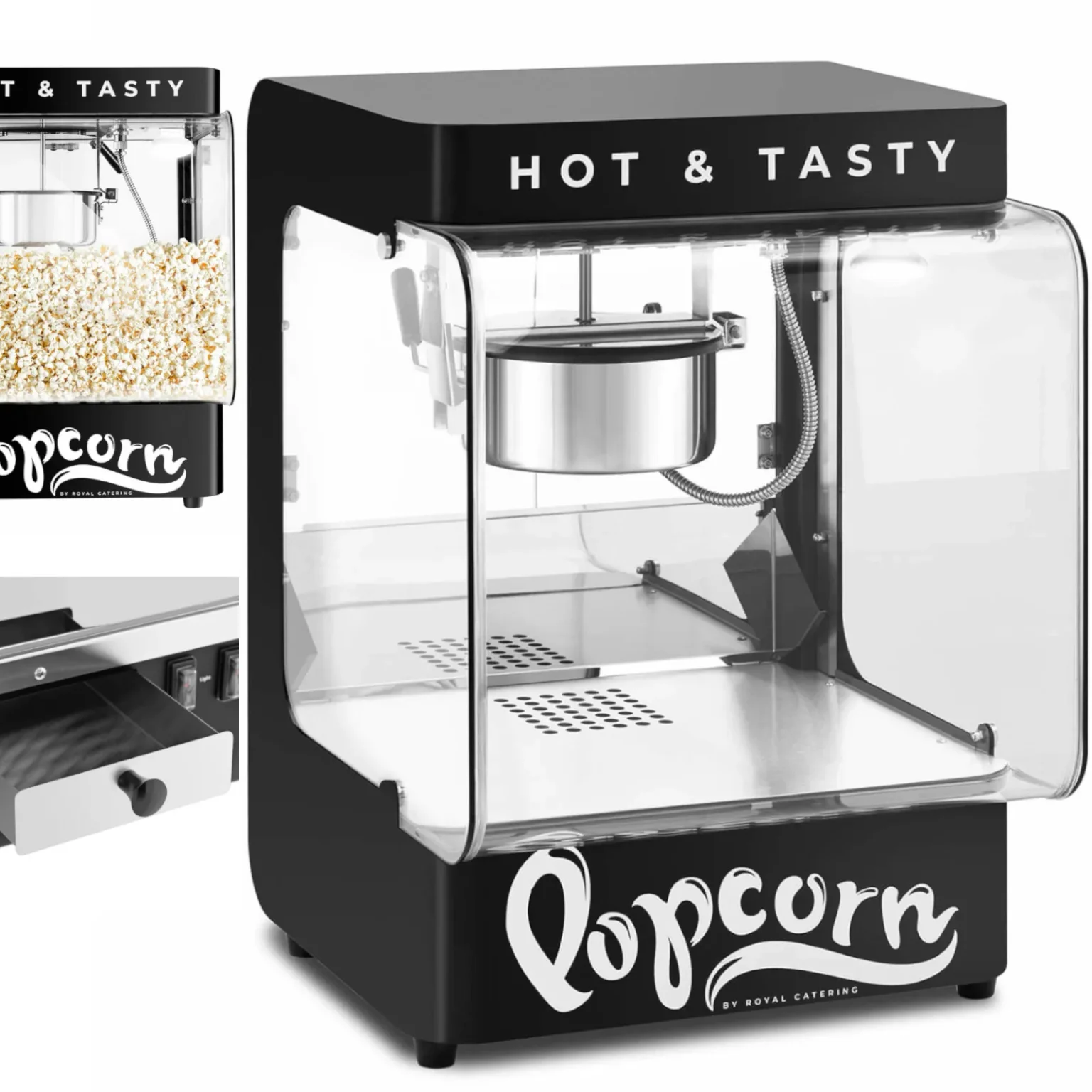 Aparat de popcorn 4-5 kg/h 1,2 L negru