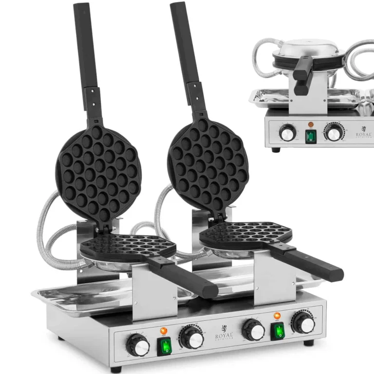 Dupla buborékos gofrisütő buborékos gofrikhoz, TEFLON, 2 x 1400 W