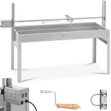Grătar cu cărbuni și rotisor electric pentru friptură de purcel, 13 W, 40 kg, 127 cm