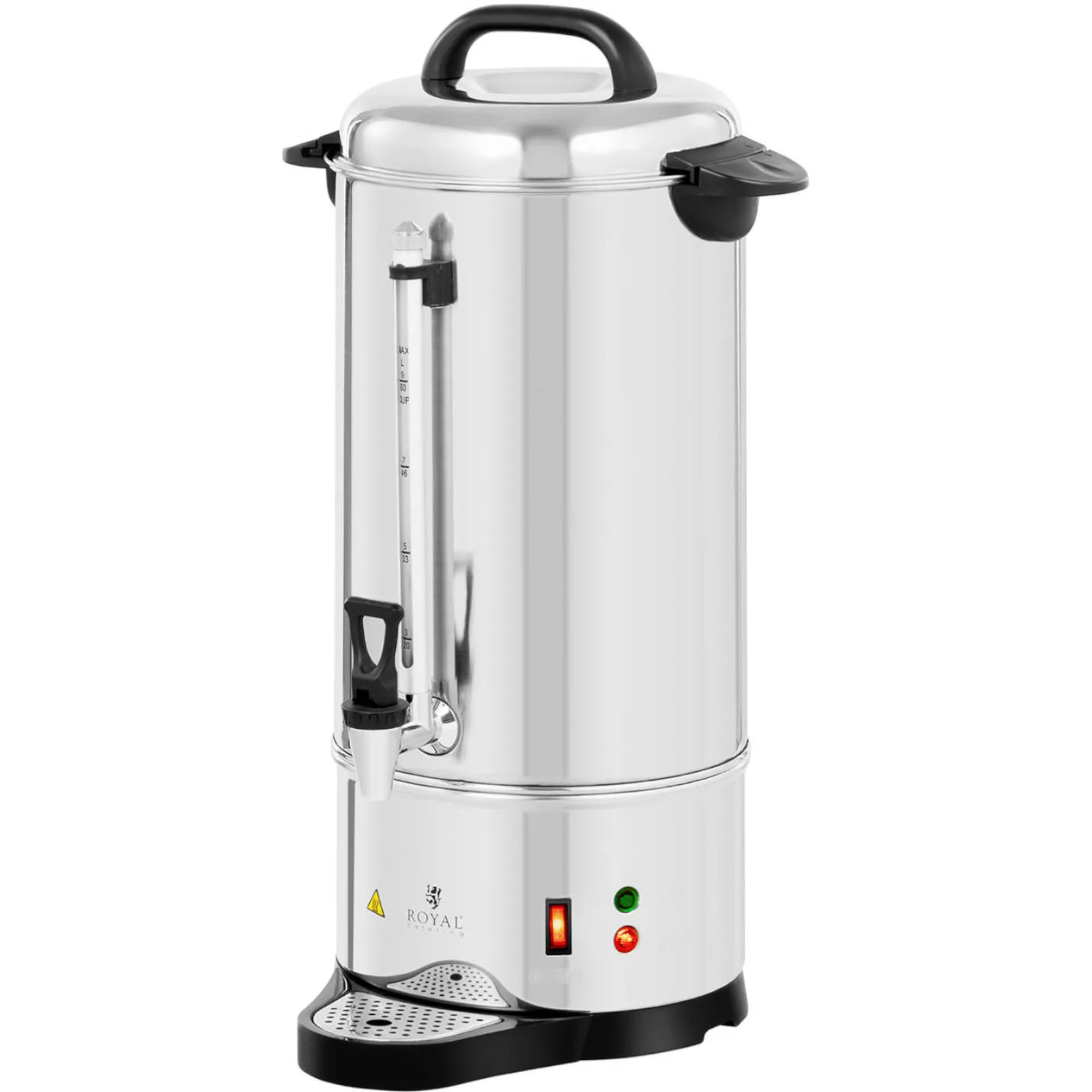 Kávé- és teafőző csapokkal és cseppfelfogó tálcával, 1200 W, 9 l 6
