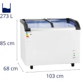 273 L 198 W komora s vratima od stakla za sladoled i smrznutu hranu 9