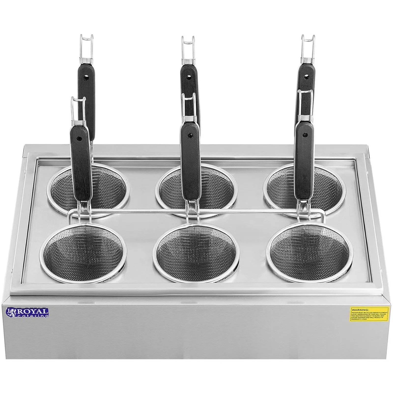 Tésztasütő csapokkal, 6 kosárral, 3 x 6,5 l, 3000 W 4
