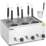 Kuhalo za tjesteninu s slavinama, 6 košara, 3 x 6,5 L, 3000 W
