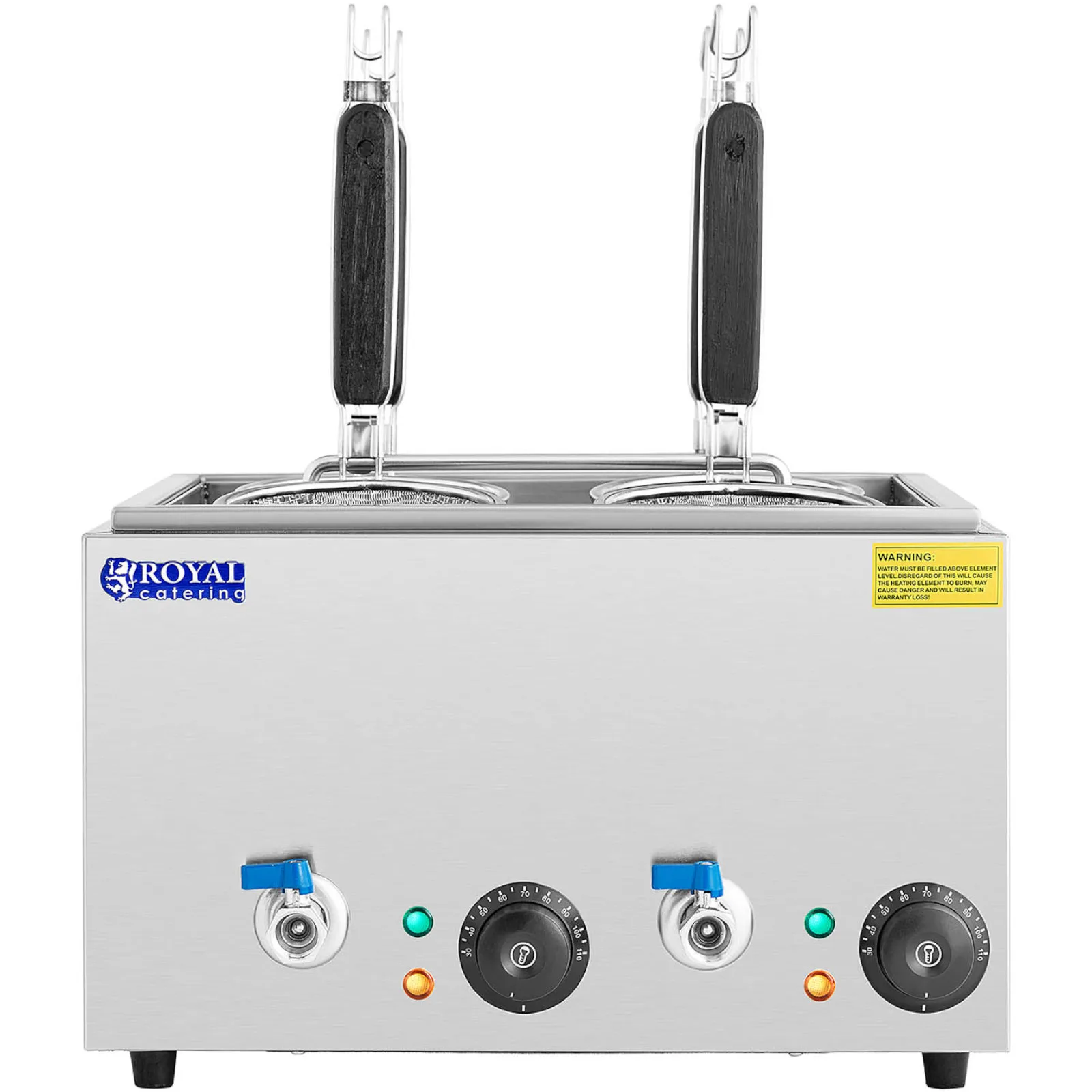 Tésztaszűrő csapokkal, 4 kosárral, 2 x 6,5 l, 3000 W 6