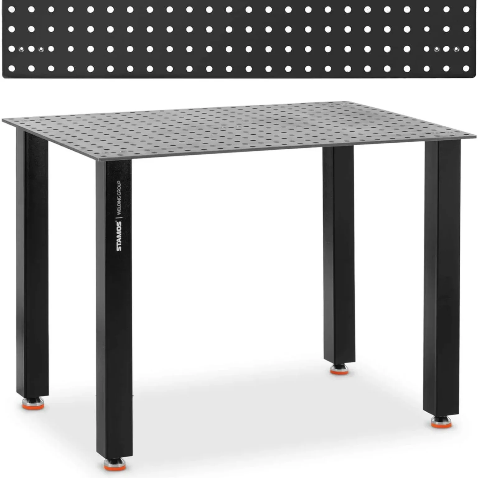 Masă de sudură și asamblare cu blat perforat, 10 mm, 120 x 80 cm, până la 150 kg