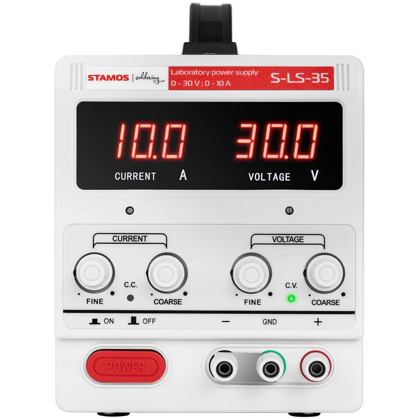 Laboratóriumi tápegység 0–30 V 0–10 A DC 300 W LED 3