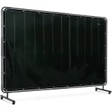 Hegesztővédő függöny kerekes kerettel, 240 x 180 cm - fekete 2