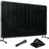 Hegesztővédő függöny kerekes kerettel, 240 x 180 cm - fekete