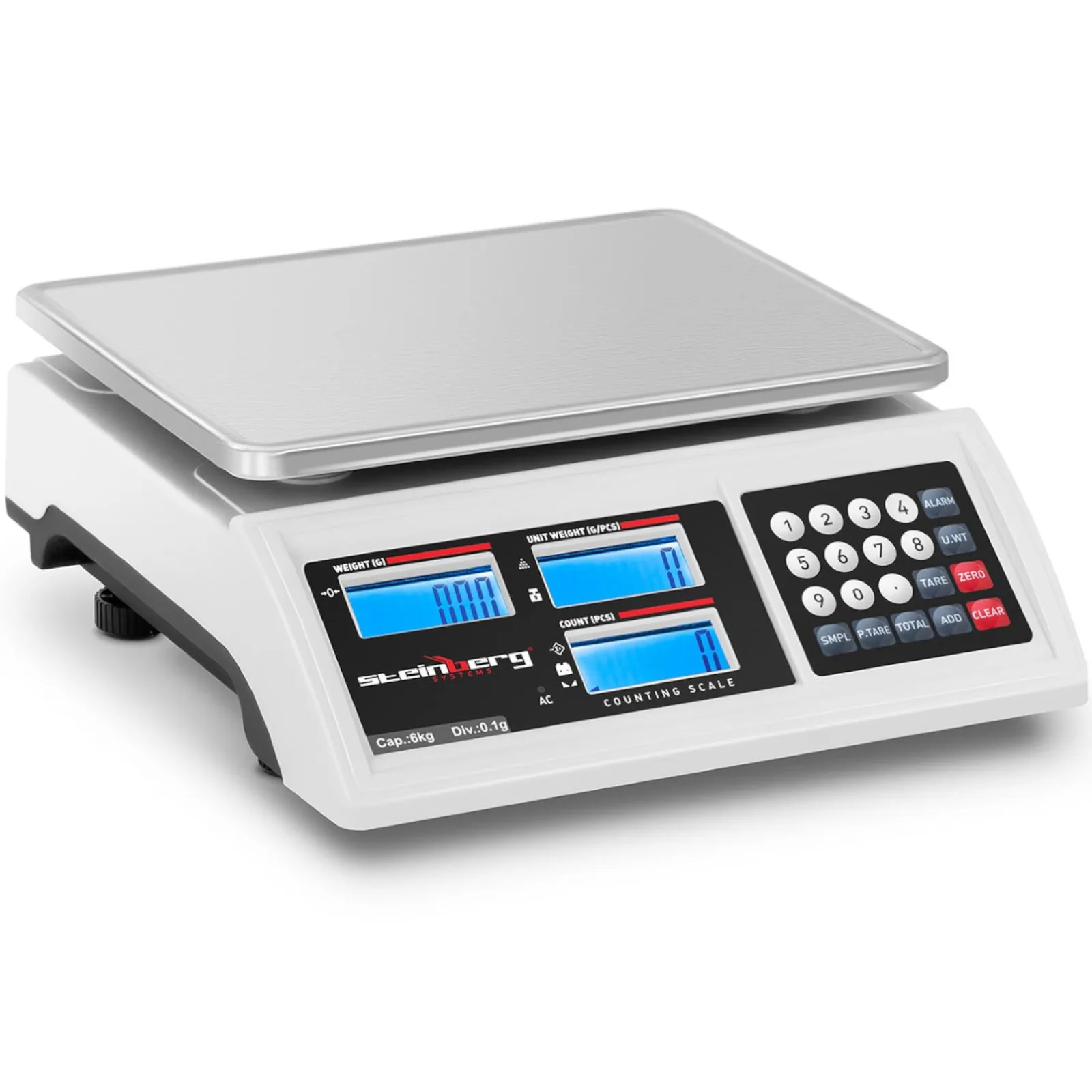 LCD RS232 kereskedelmi mérleg, 6000 g / 0,1 g 7