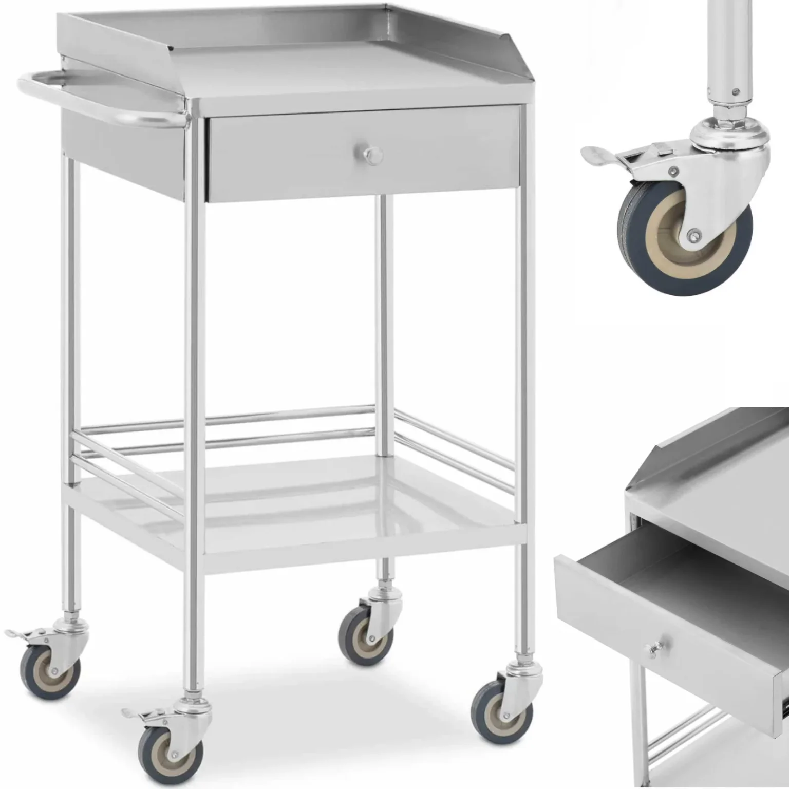 STAL Hotel-Servierwagen, 2 Ablagen, 1 Schublade, 62 x 82 x 46 cm