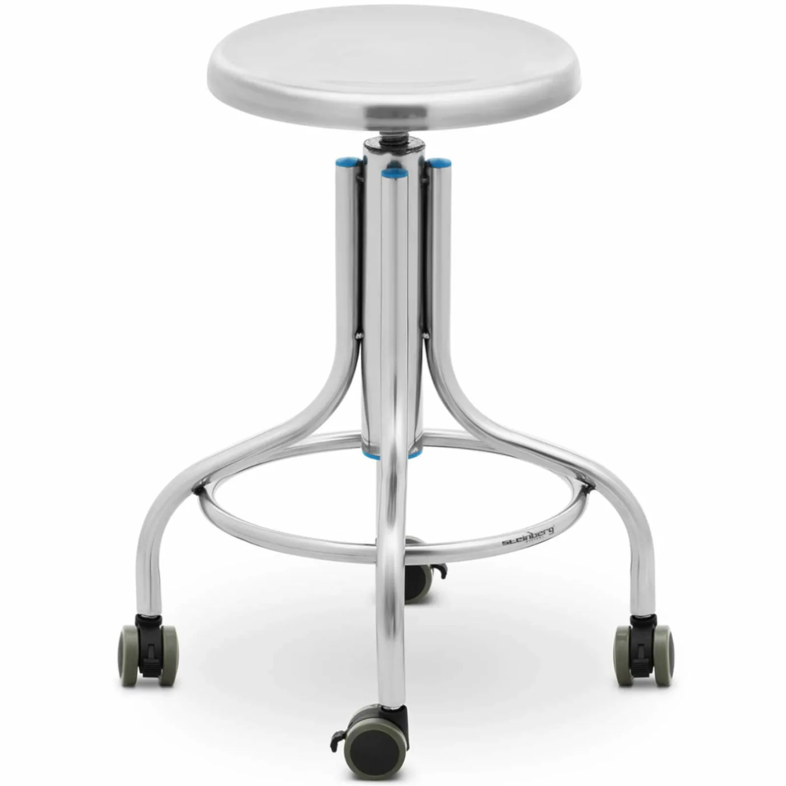 Laboratórna a dielenská stolička z nehrdzavejúcej ocele, 45–60 cm, nosnosť do 100 kg 2